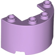 Lego polovina válce 2x4x2, levandulová (6300088)